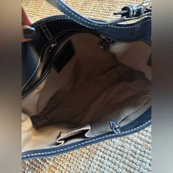 ⚜️ COACH Signature Canvas & Leather Hobo Black Excellent condition ⚜️ - Picture 10 of 16